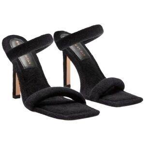 NEW Good American Terry Slip-On High Heeled Sandals Size 9